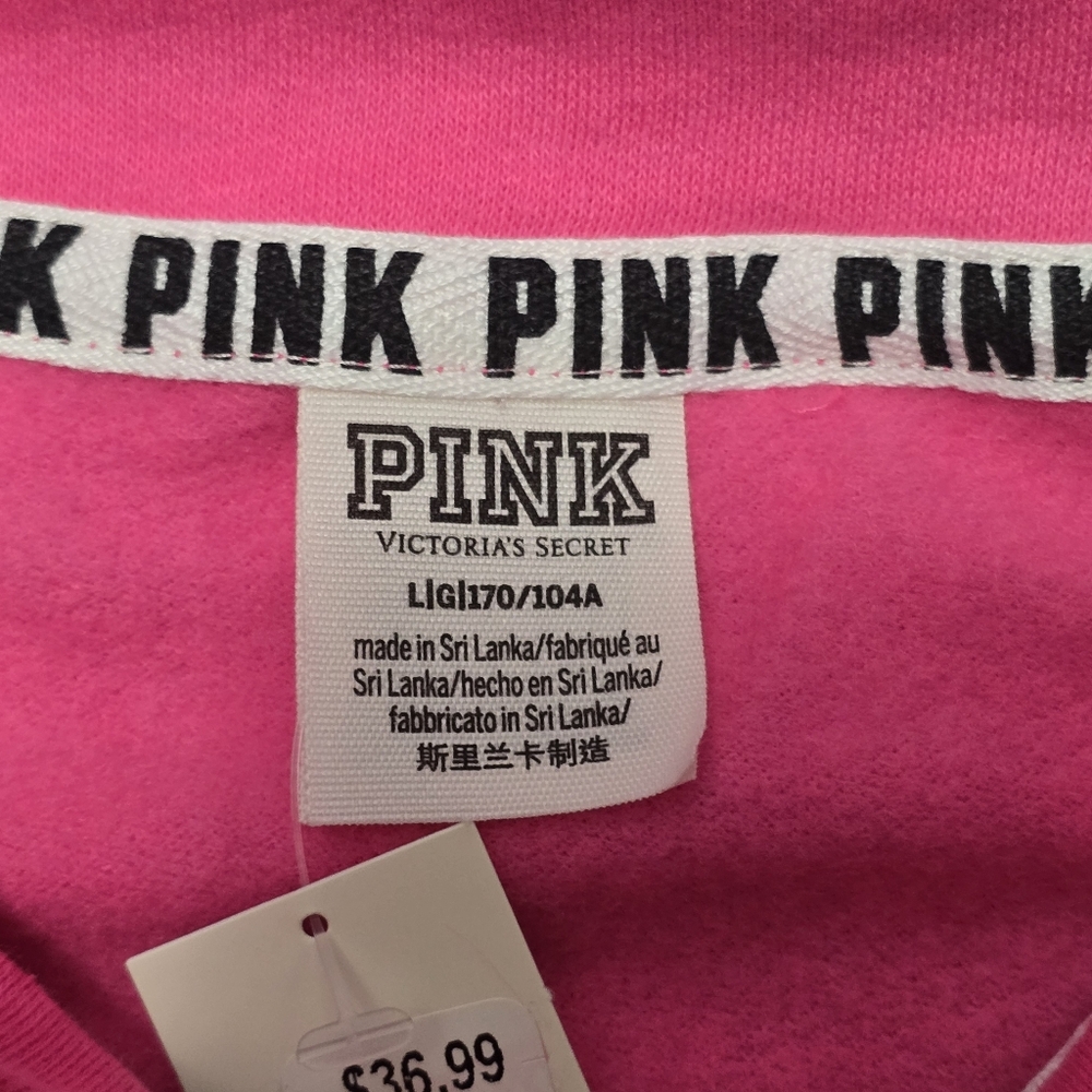 Victorias Secret Pink Quarter-Zip Pullover Large - Picture 2 of 7